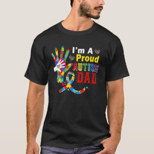 Ich bin ein stolzer Autismus Vater Rätsel Hände st T-Shirt