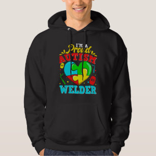 Ich bin ein stolzer Autismus Welder Puzzle Herz Au Hoodie