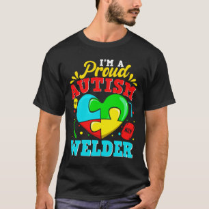 Ich bin ein stolzer Autismus Welder Puzzle Herz Au T-Shirt