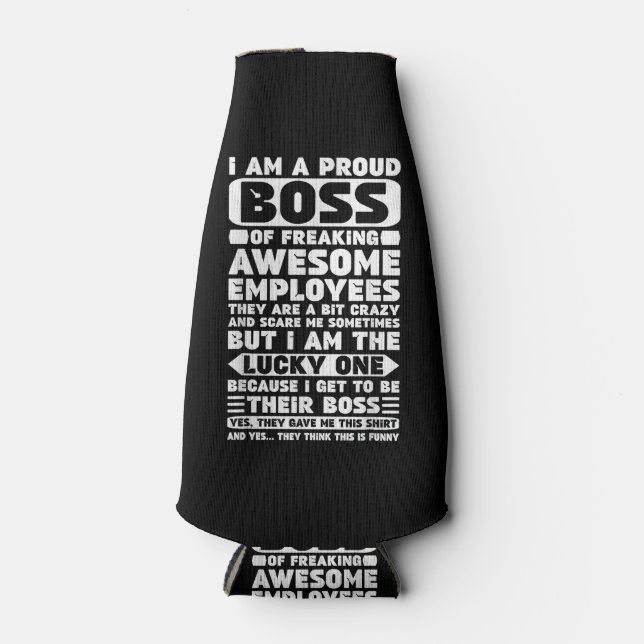 Ich bin ein stolzer Boss des Freakens Phantastisch Flaschenkühler (Vorderseite)