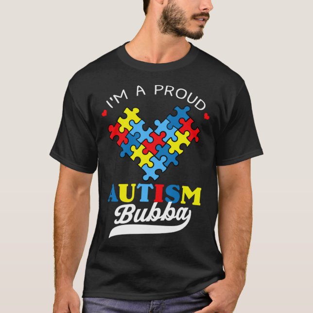 Ich bin ein stolzer Bubba Autismus Bewusstsein Her T-Shirt (Vorderseite)