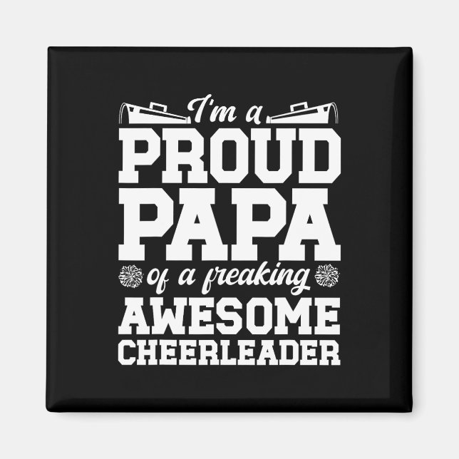 Ich bin ein stolzer Cheer-Papa eines Cheerleader-P Magnet (Vorne)