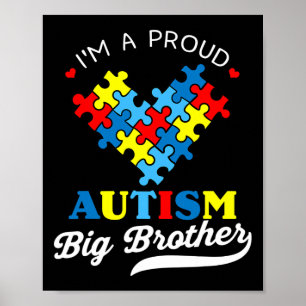 Ich bin ein stolzer großer Bruder Autism Awareness Poster