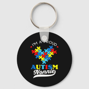 Ich bin ein stolzer Nonnie Autism Awareness Herz A Schlüsselanhänger
