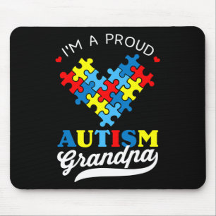 Ich bin ein stolzer Opa Autismus-Bewusstsein Herz  Mousepad