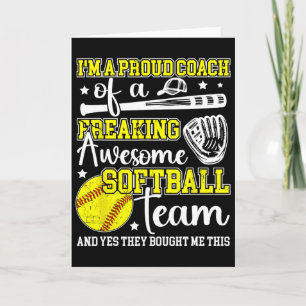 Ich bin ein stolzer Softball-Trainer Softball-Trai Karte