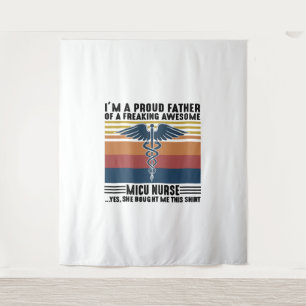 Ich bin ein stolzer Vater eines frischen Phantasti Wandteppich