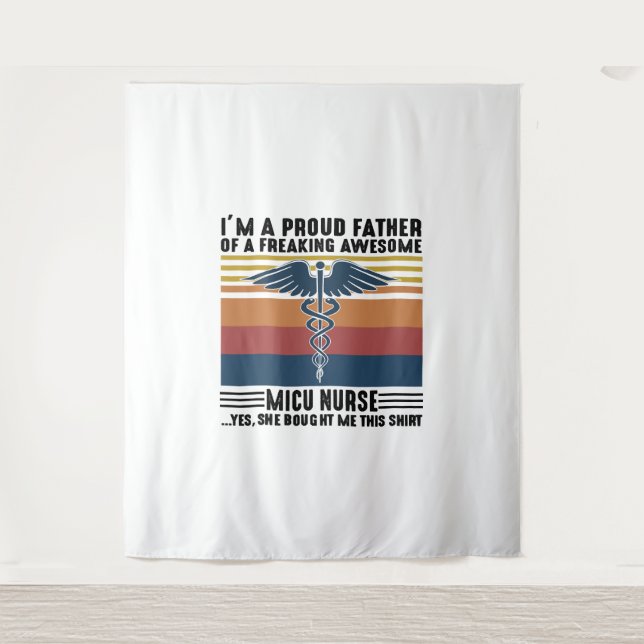 Ich bin ein stolzer Vater eines frischen Phantasti Wandteppich (Vorderseite)