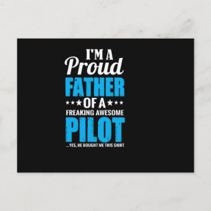 Ich bin ein stolzer Vater eines großartigen Pilote Postkarte