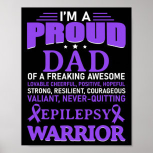 Ich bin ein stolzer Vater Epilepsie Bewusstsein Li Poster