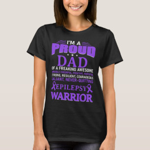 Ich bin ein stolzer Vater Epilepsie Bewusstsein Li T-Shirt