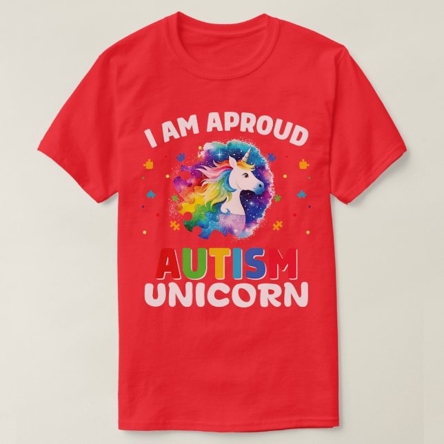 Ich bin ein stolzes Autismus-Einhorn T-Shirt (Design vorne)