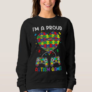 Ich bin ein stolzes Autismus Gamer Autistic Autism Sweatshirt