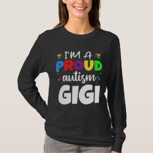 Ich bin ein stolzes Gigi Autismus-Bewusstsein Herz T-Shirt