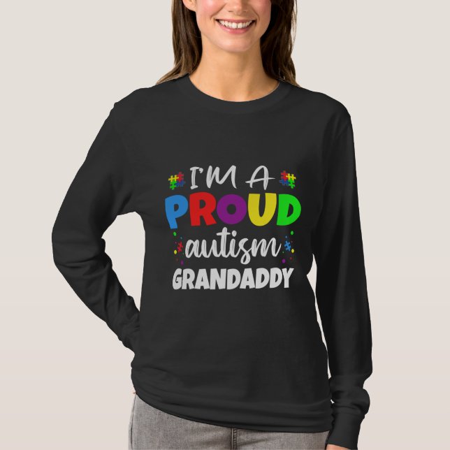 Ich bin ein stolzes, grandaddy Autismus Awareness- T-Shirt (Vorderseite)