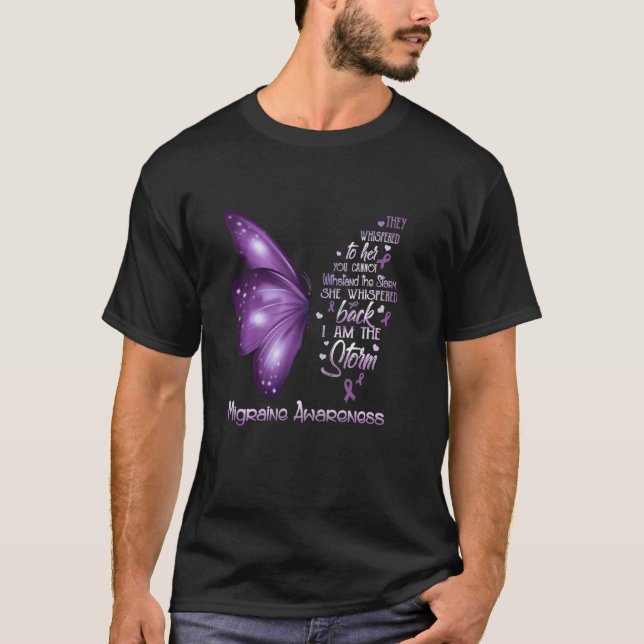Ich bin ein Sturm-Migräne-Butterfly T-Shirt (Vorderseite)