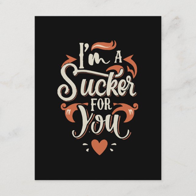 Ich bin ein Sucker für dich Begleitkarte (Vorderseite)