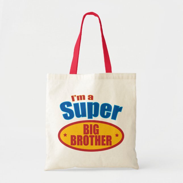 Ich bin ein Supergroßer Bruder Tragetasche (Vorne)