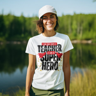 Ich bin ein Superheld-Lehrer Dankeschön weiß T-Shirt