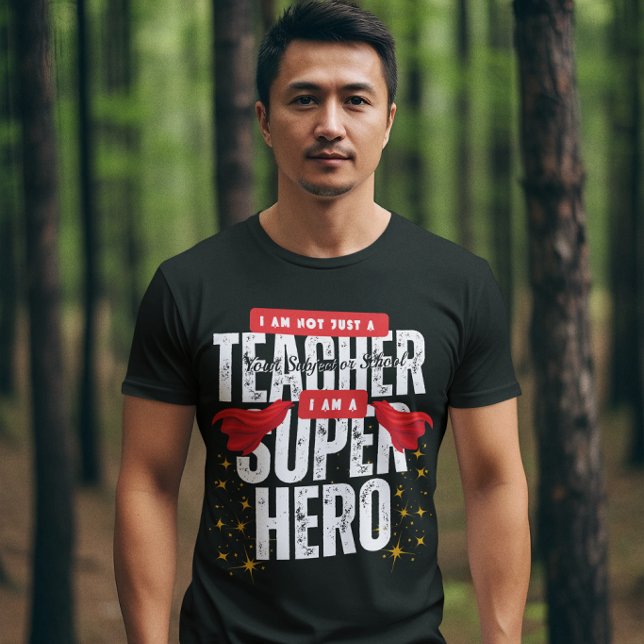 Ich bin ein Superheld-Lehrer-Schatz Black  T-Shirt (Von Creator hochgeladen)