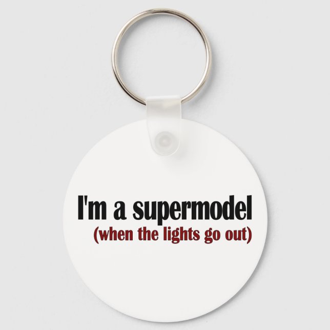 Ich bin ein Supermodel Schlüsselanhänger (Vorderseite)