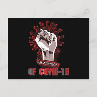Ich bin ein Survivor aus Corona Postkarte
