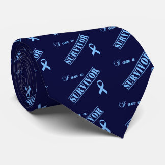 Ich bin ein Survivor - Light Blue Ribbon Krawatte