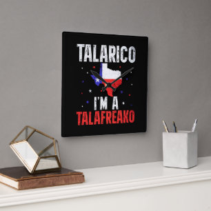 Ich bin ein Talafreako James Talarico 2026 Texas Quadratische Wanduhr
