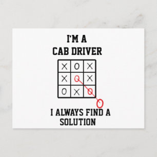 Ich bin ein Taxi Fahrer Ich finde immer eine Lösun Postkarte