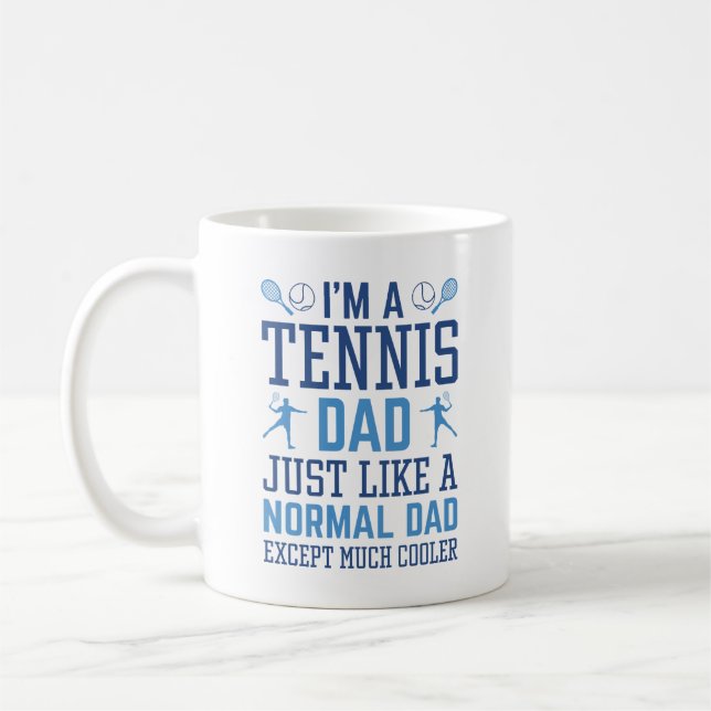 Ich bin ein Tennis-Vater Kaffeetasse (Links)