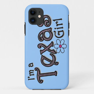 Ich bin ein Texas-Mädchen, Blume, blaue iPhone Case-Mate iPhone Hülle