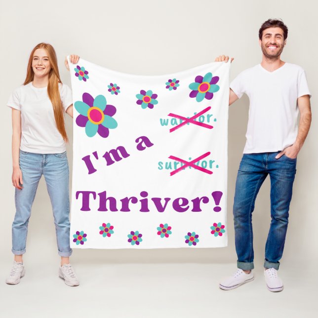 Ich bin ein Thriver! Fleecedecke (Beispiel)