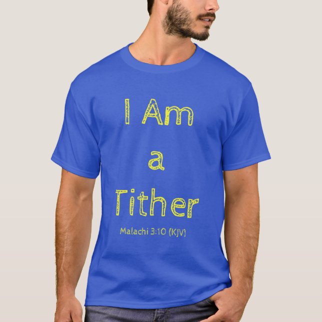 Ich bin ein Tither einzigartigen Weihnachts Blue C T-Shirt (Vorderseite)