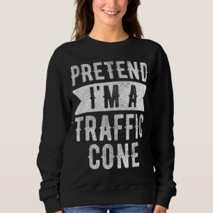 Ich bin ein Traffic Cone Kostüm Orange Lazy Hallow Sweatshirt
