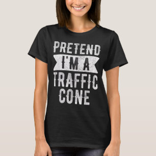 Ich bin ein Traffic Cone Kostüm Orange Lazy Hallow T-Shirt