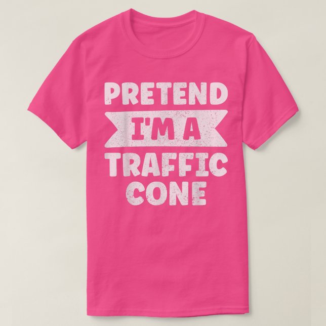 Ich bin ein Traffic Cone Kostüm Orange Lazy Hallow T-Shirt (Design vorne)