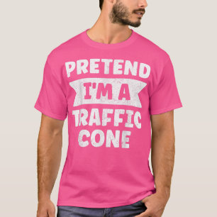 Ich bin ein Traffic Cone Kostüm Orange Lazy Hallow T-Shirt