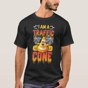 Ich bin ein Traffic Cone Orange Lazy Easy Costume  T-Shirt