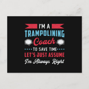 Ich bin ein Trampellehrer Trampolin Jump Gymnast Postkarte