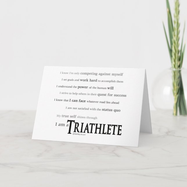 Ich bin ein Triathlete Karte (Vorderseite)