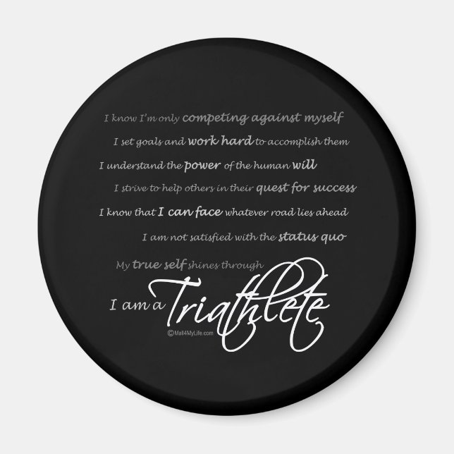 Ich bin ein Triathlete - Script Magnet (Vorne)