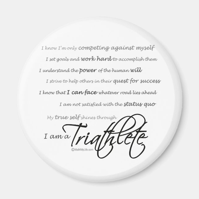 Ich bin ein Triathlete - Script Magnet (Vorne)