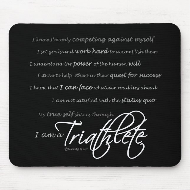 Ich bin ein Triathlete - Skript Mousepad (Vorne)