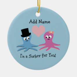 Ich bin ein Trottel für dich! Niedliches Oktopi Keramikornament