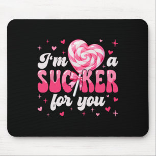 Ich bin ein Trottel für dich Retro-Herz Süßigkeite Mousepad