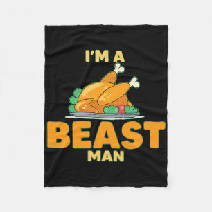 Ich bin ein Truthahn-Mann Lustiges Thanksgiving Fleecedecke
