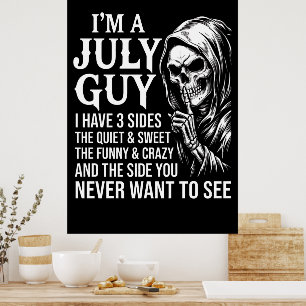 Ich bin ein Typ aus dem Juli, ich habe 3 Seiten Poster