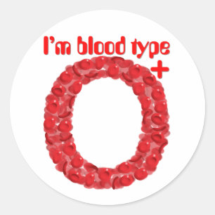 Ich bin ein Typ-O-positiv Runder Aufkleber