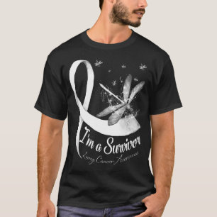 Ich bin ein Überlebende-Dragonfly-Lungenkrebs-Bewu T-Shirt