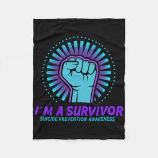 Ich bin ein Überlebender des Bewusstseins für Suiz Fleecedecke